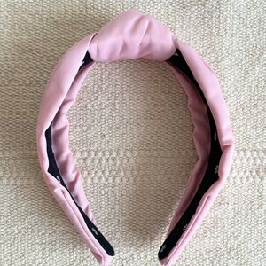 Lele Sadoughi x Stony Clover Lane Pink Nylon Knotted Headband